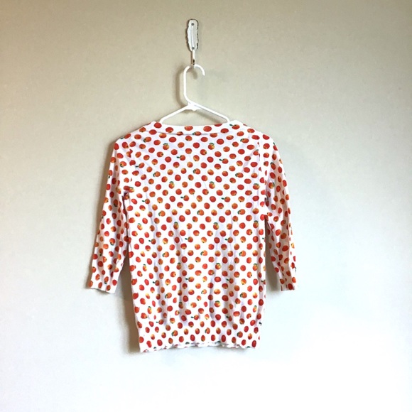 J. Crew Factory orange print sweater top - Picture 5 of 5